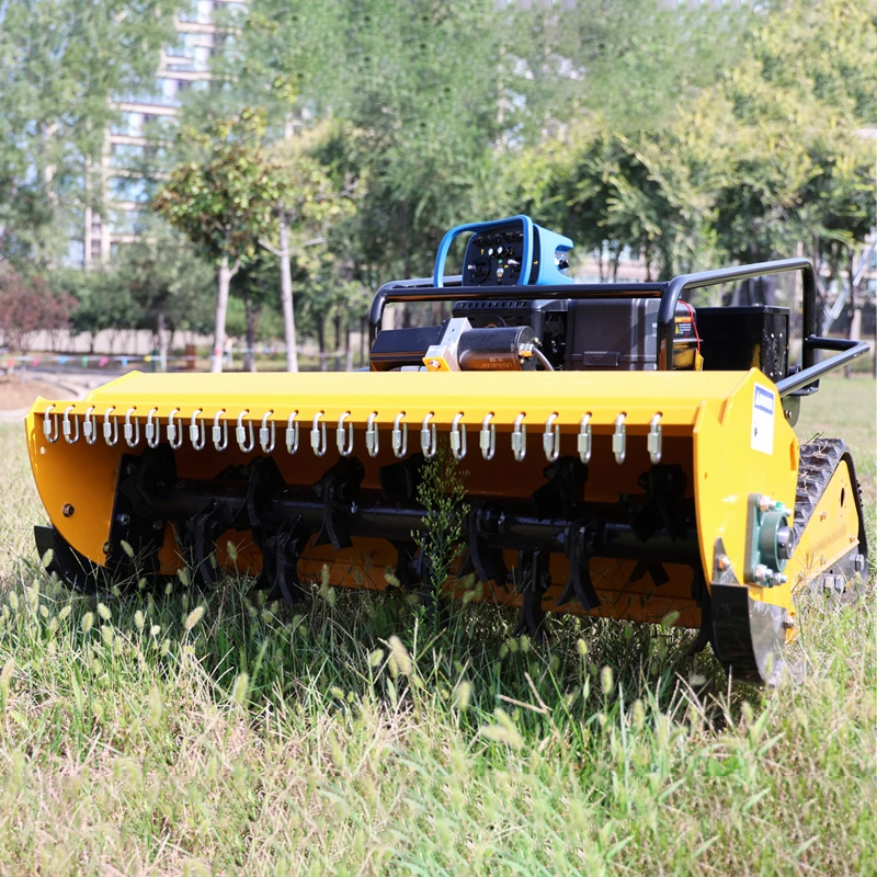 Customized All Terrain AI Remote flail Mower 800mm Remote Control Agricultural RC Lawn Mower with CE EPA