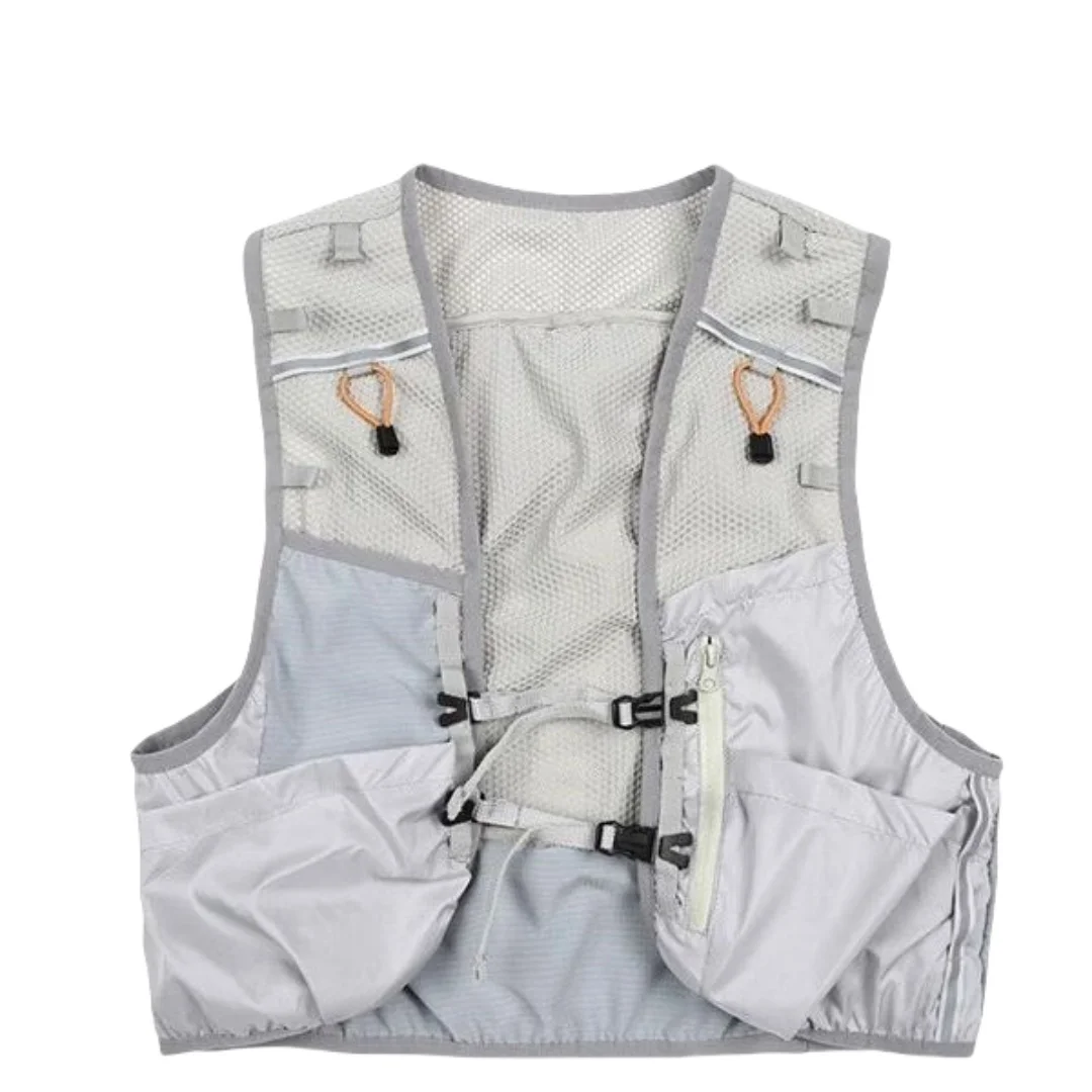 Unisex Outdoor Tactical Vest Pocket Mesh Patchwork Cargo Gilet Mountain Inspired Functional Fishing Multifunctional Sleeveless