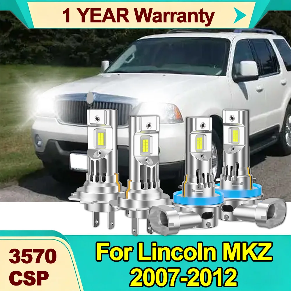 

Для Lincoln MKZ 2007-2012 H7 H11 Комбинированный комплект передних светодиодных фар дальнего и ближнего света 6000K белые 3570 CSP лампочки