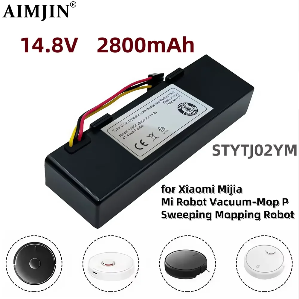 

Real Capacity 2800mAh Sweeper Battery 4S1P 14.8V for Xiaomi Mijia Mi Robot Vacuum-Mop P Sweeping Mopping Robot STYTJ02YM Battery