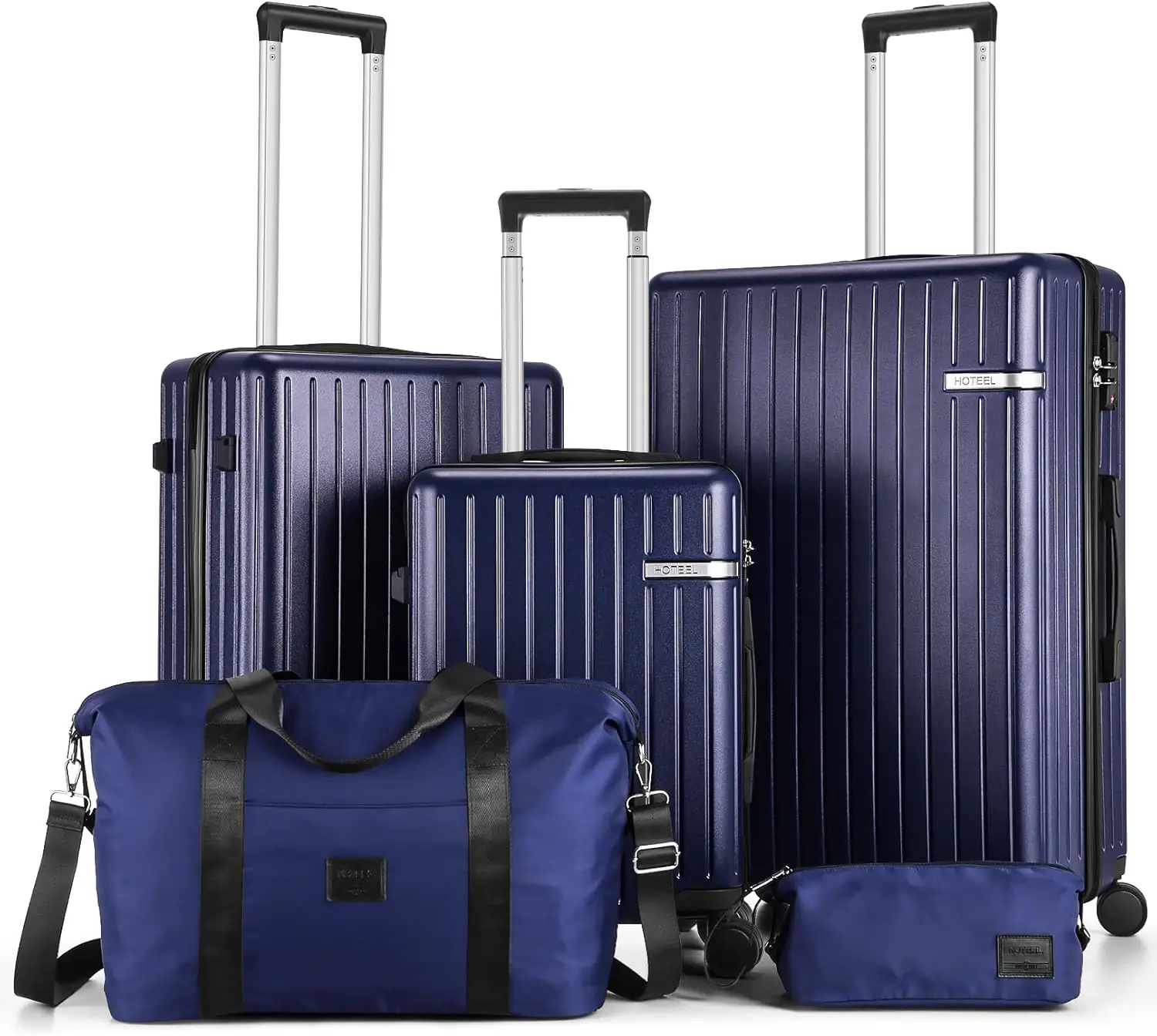 

5 Piece Carry On Luggage Sets ABS PC Suitcases With Wheel Hardshell 20/24/28 inch Luggage Travel Case With Duffel Bag Travel Bag