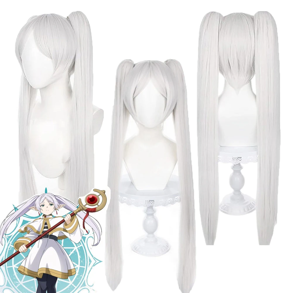 Accesorios de Cosplay de Anime Cos Frieren, peluca sintética resistente al calor, accesorio de fiesta de Halloween, Carnaval, niña adulta, Roleplay