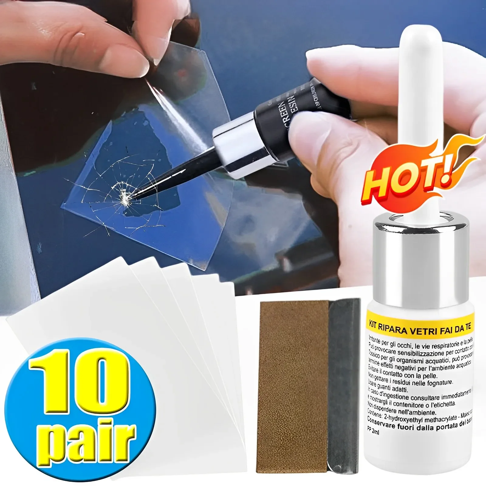 

Средство для ремонта треснутых лобового стекла автомобиля, оконное стекло, царапины, нано-ремонтный набор, восстановление трещин, инструменты для бесследного отверждения клея