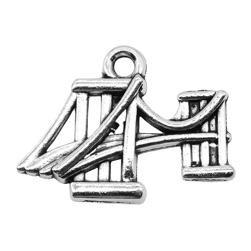 WYSIWYG 5pcs 17x23mm Suspension Bridge Charms Pendant For DIY Jewelry Making Handmade Jewelry Craft Findings