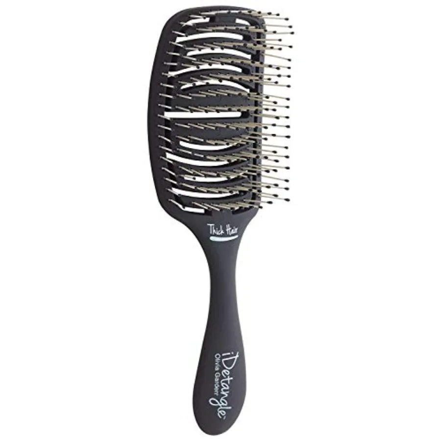 

Olivia Garden iDe Brush for Wet and Dry Hair - Der Brush for Women and Men - Adjusts Tension by Hair Type - For Curly, Wavy or
