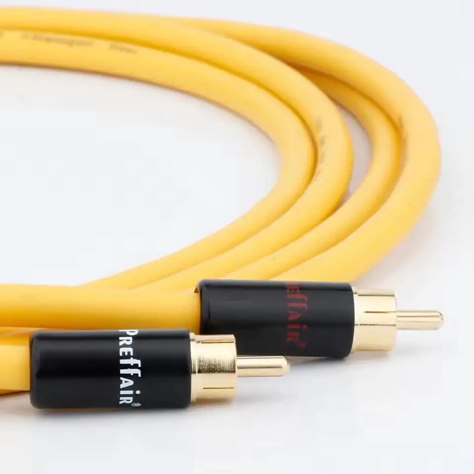 كابل صوت عالي الجودة Van Den Hul VDH RCA HIFI مطلي بالذهب كابل ربط الصوت RCA مطلي بالفضة والنحاس لـ AMP