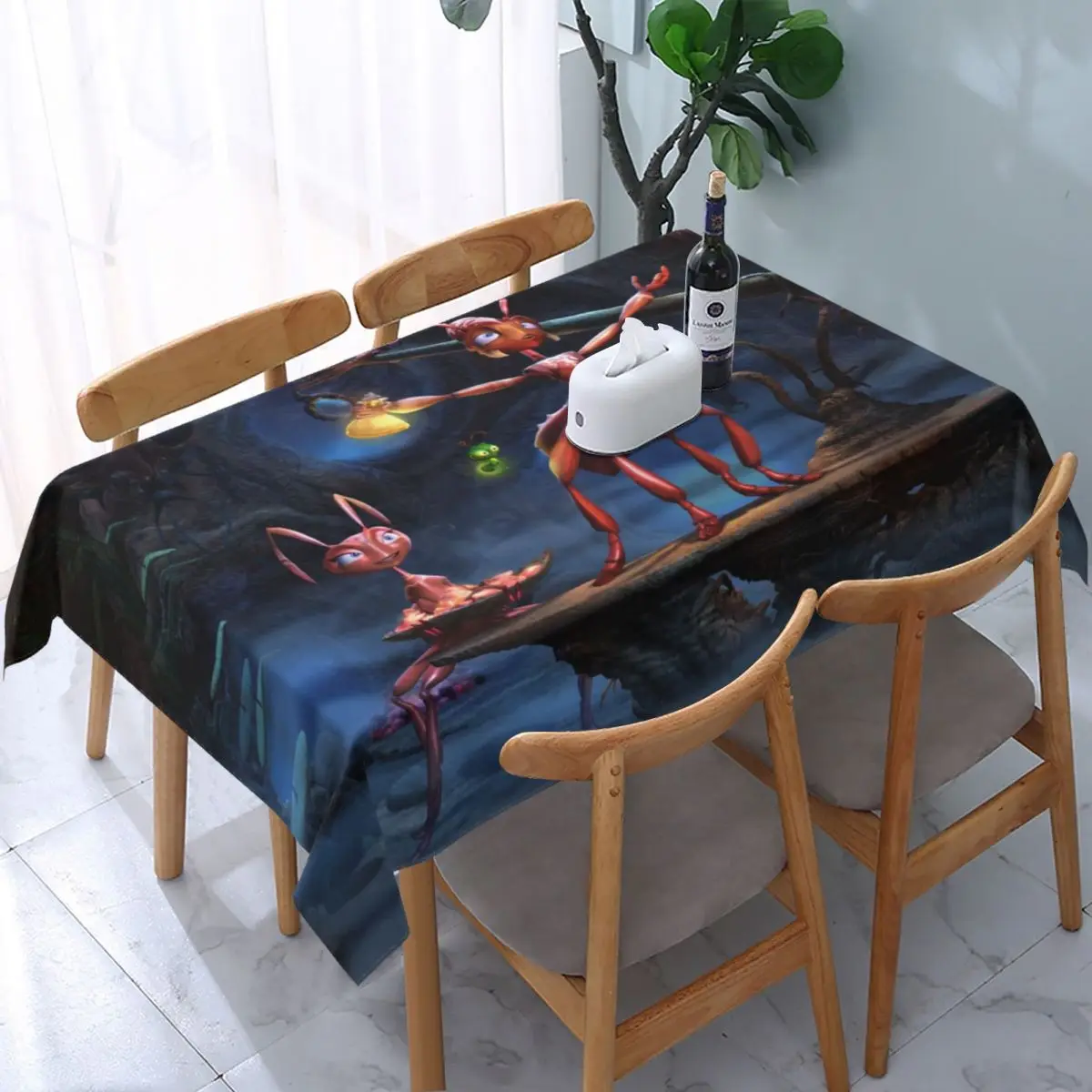 Customized Rectangular Disney The Ant Bully Tablecloth Fit 40