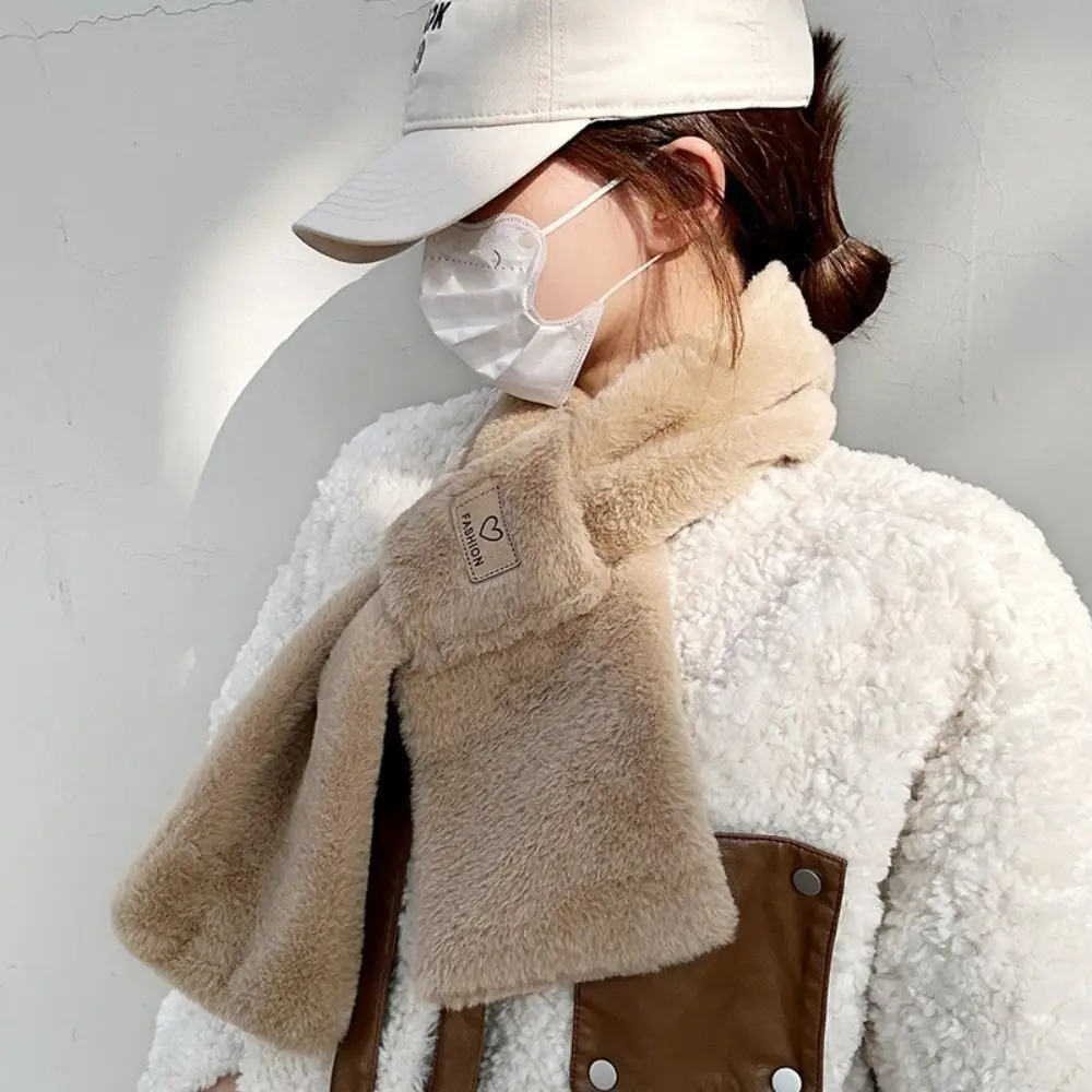

Elegant Imitation Rabbit Fur Cross Collar Scarf Thickened Cold-proof Neck Warmer Soft Keep Warm Winter Neck Scarf Outdoor