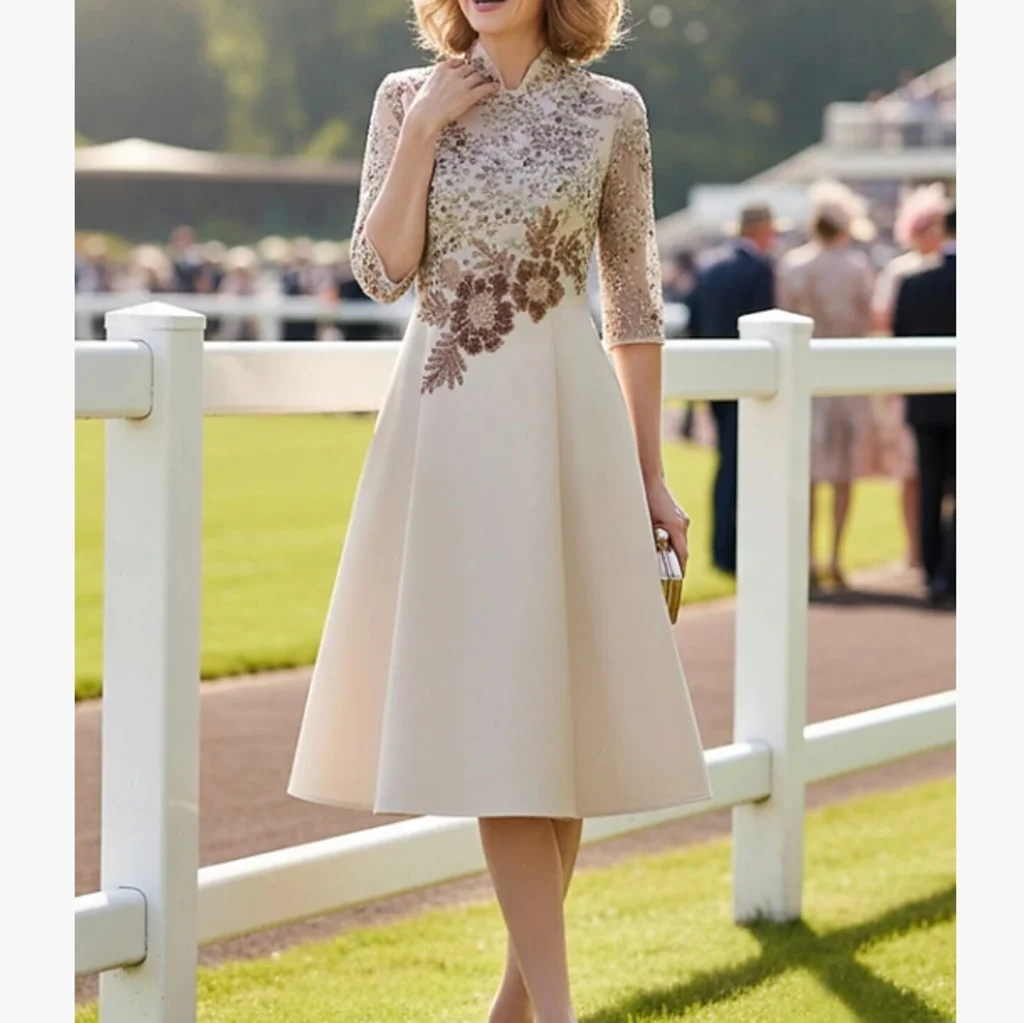 

Customized New In Elegant Mother of the Bride Dresses Half-Sleeve A-Line Evening Gala Wedding Guest Groom Dress 2026