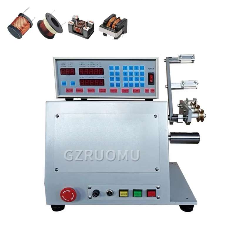 Computer Automatic Wire Coil Winder CNC High Precision Winding Machine 220V New Dispenser With Brake Pads For 0.2-3.0MM