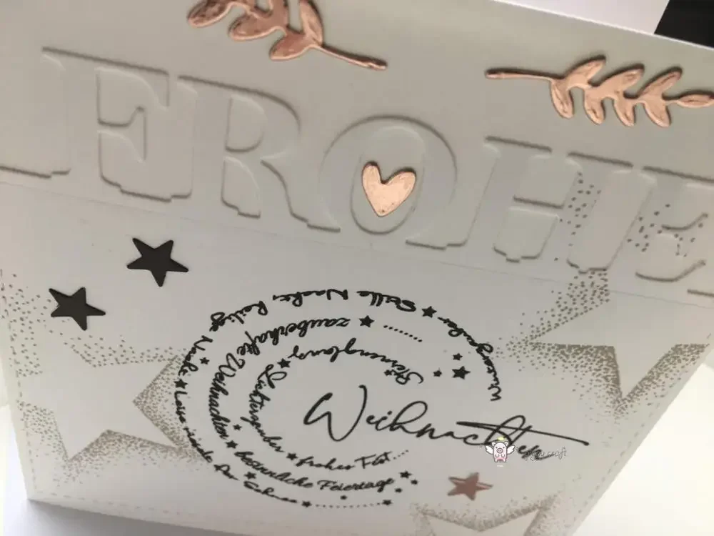 Piggy Craft Metall-Stanzformen, geschnittene Matrizenform, Frohe Merry Letter Edge, Scrapbook-Papier, Bastelform, Klingenstanzer, Schablonen