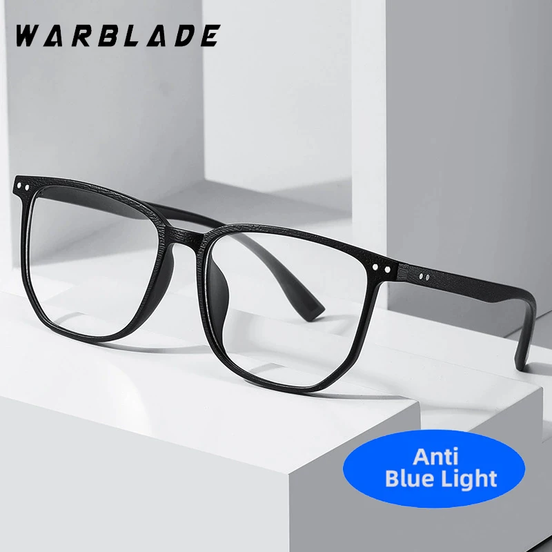

Luxury Rice Nail Square Frame Women Men Optical Glasses Classic Brand Computer Games Eye Protection Anti-Blue Light TR90 Eyewear