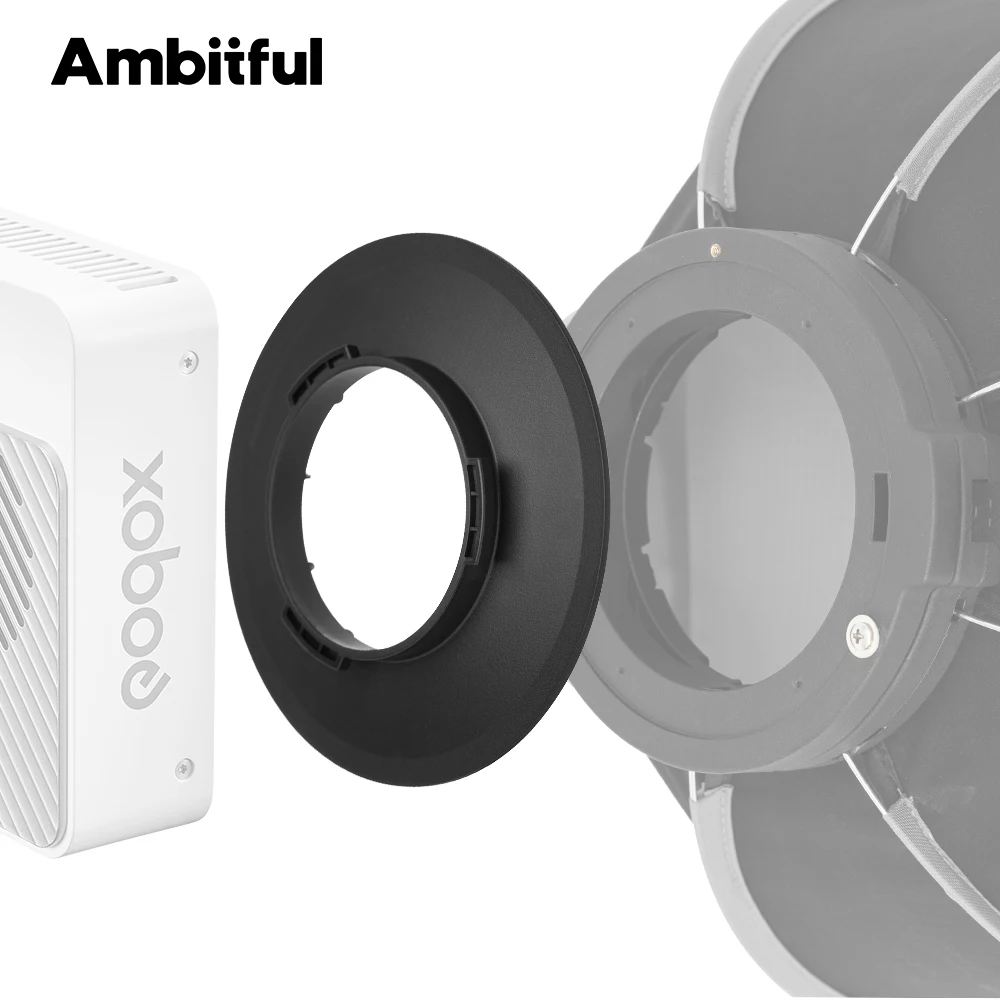 Support de fixation Ambitful SN135 Godox Snail Head pour lampes de studio portables Godox ML60/ML100/AD300 Pro avec mini boîte à lumière FS/QS/PS45
