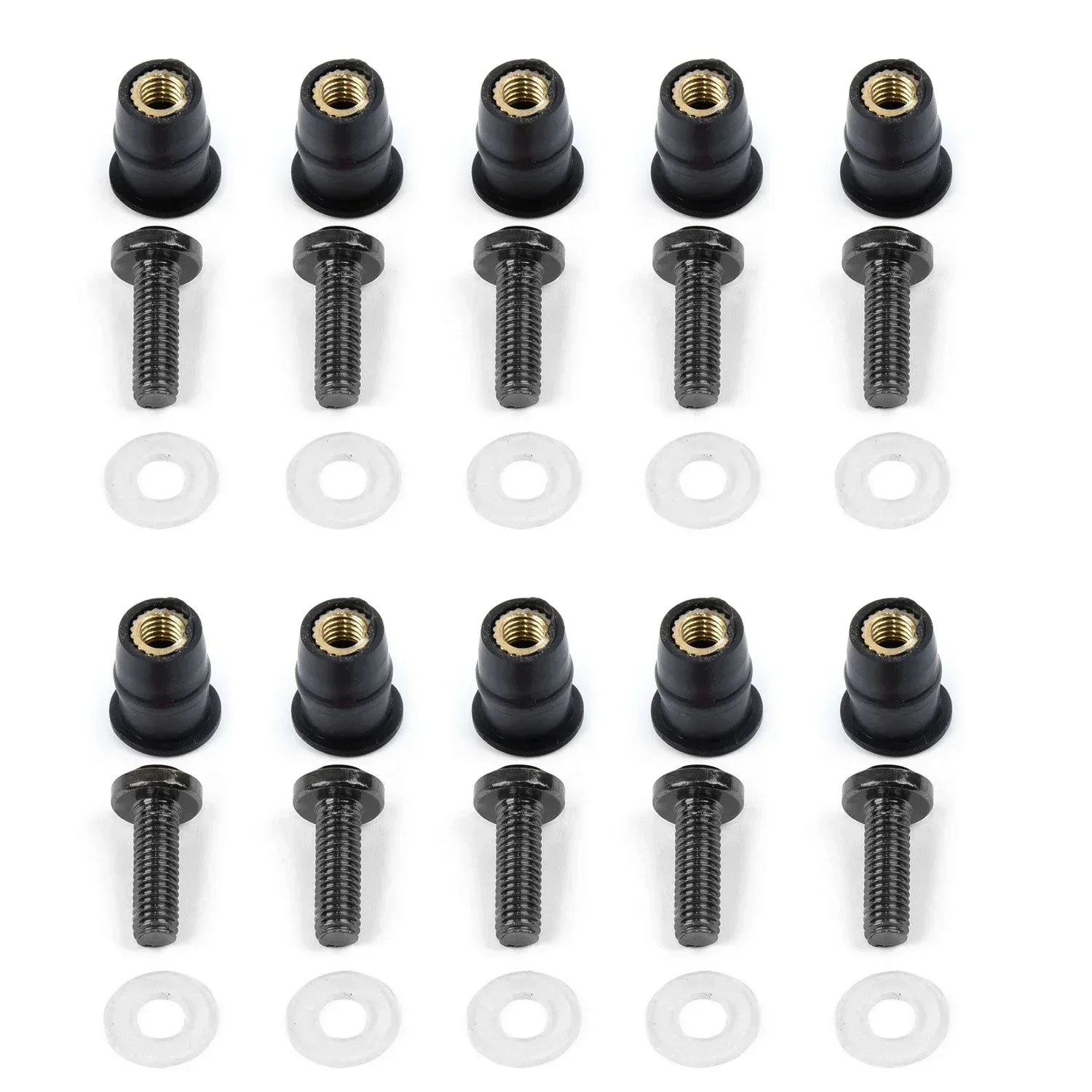 4/5/10Pcs M4 M5 M6 Motorcycle Windshield Windscreen Screws Bolts Nut Fairing Screen Fasterners Windscreen Nut Bolt Washer Screw