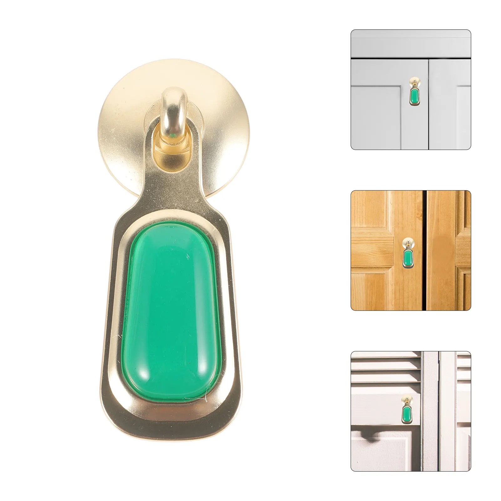 

Retro Jade Pendant Pull H les 6132 Green Zinc Alloy Inlaid Drawer Knobs for Furniture Cabinet Wardrobe Decor Hardware