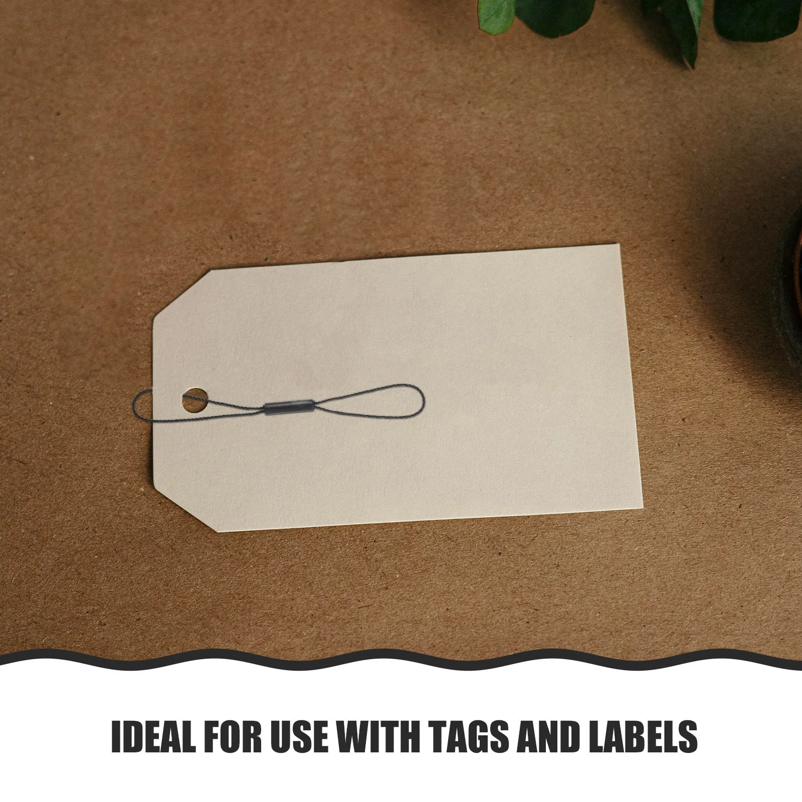1Pack Black Double Lock Cylinder Hang Tag String for Apparel Clothing Tags Shoes Bags Luggage Accessories Tag Strings for Labels