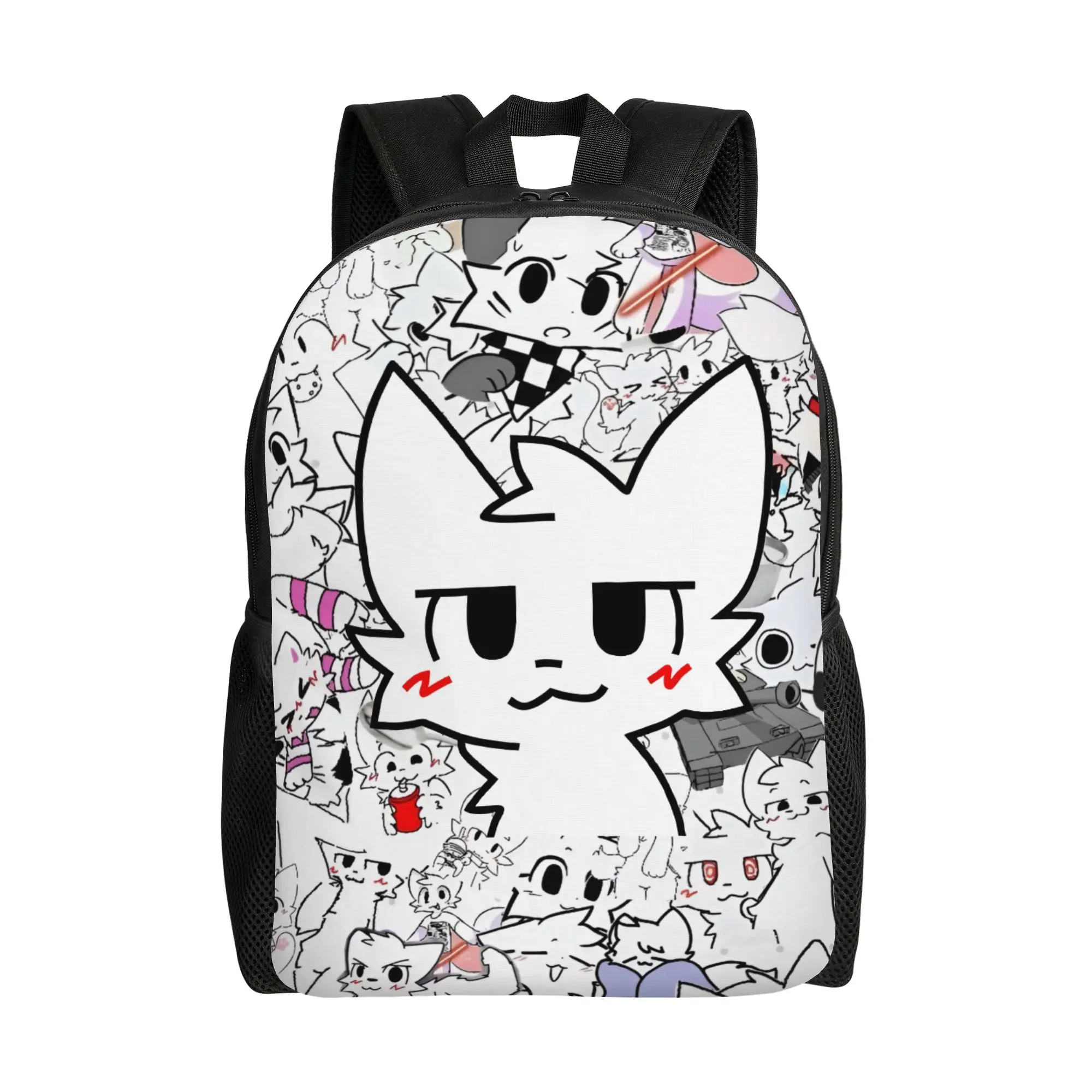Custom Boykisser Silly Cat Backpack for Men Women Water Resistant College School Cartoon Bag Printing Bookbags