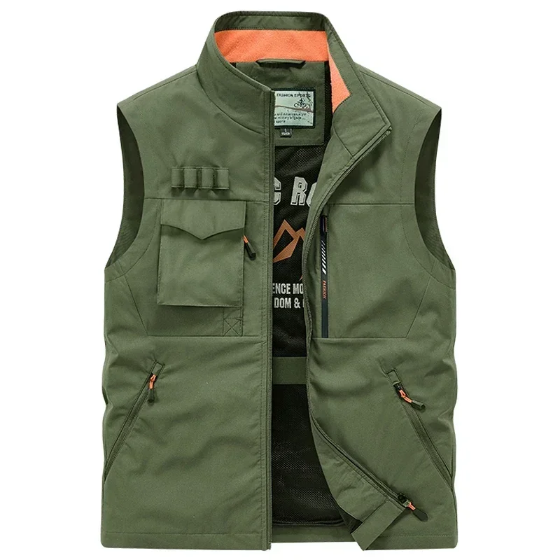 Men Summer Outdoor Work Safari Fishing Travel Photo Hiking Vest with Pockets Gym Jogging Running Sport Sleeveless Mesh Waistcoat
