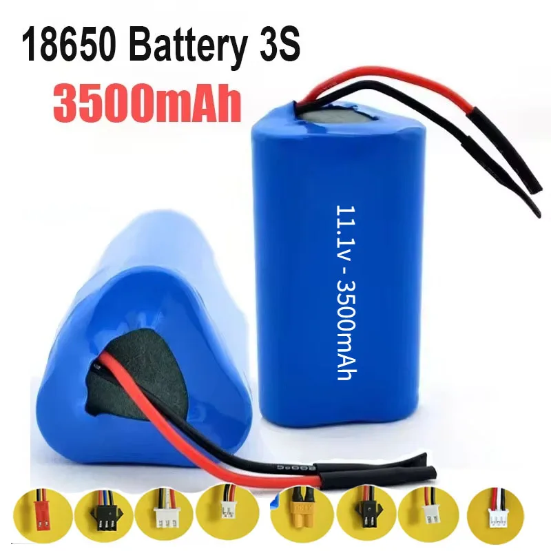 3S1P 12V/11.1V 3500mAh 18650 Lithium-ion Battery Pack with 5A BMS for Backup Power Ups CCTV Camerar