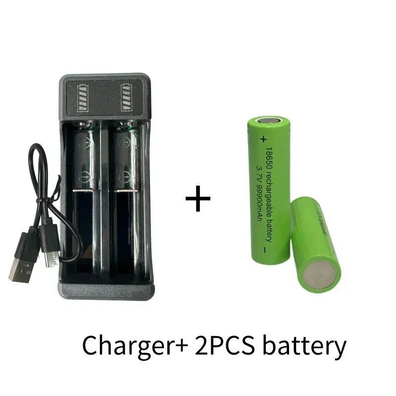 Bestselling100% original 18650 battery high-capacity 99900Mah 3.7V +charger,lithium-ion rechargeable battery for toy flashlights