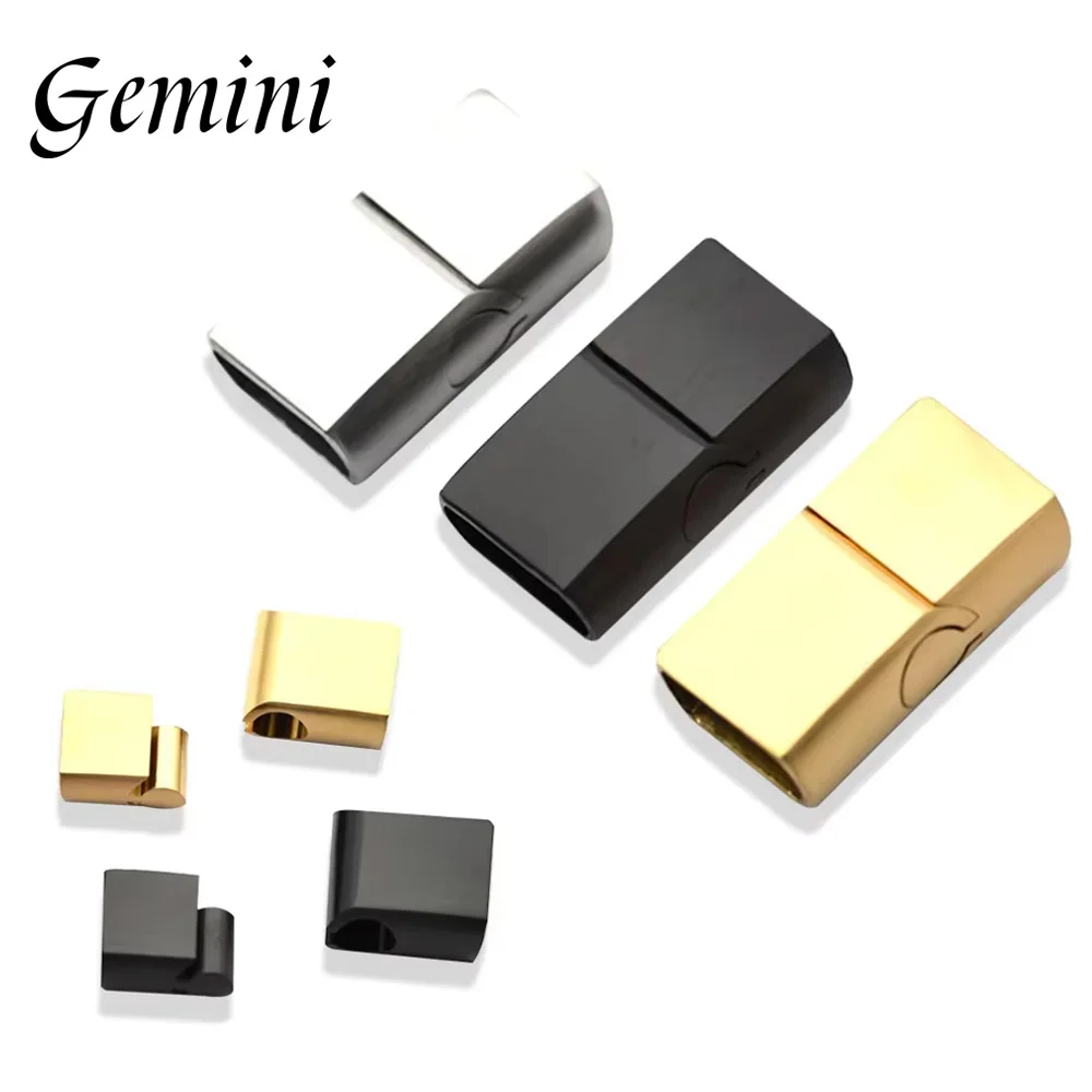 

10Pcs Stainless Steel Magnetic Clasps Square Magnetic Buckles End Clasp Connectors For DIY Jewelry Making Necklace Bracelets