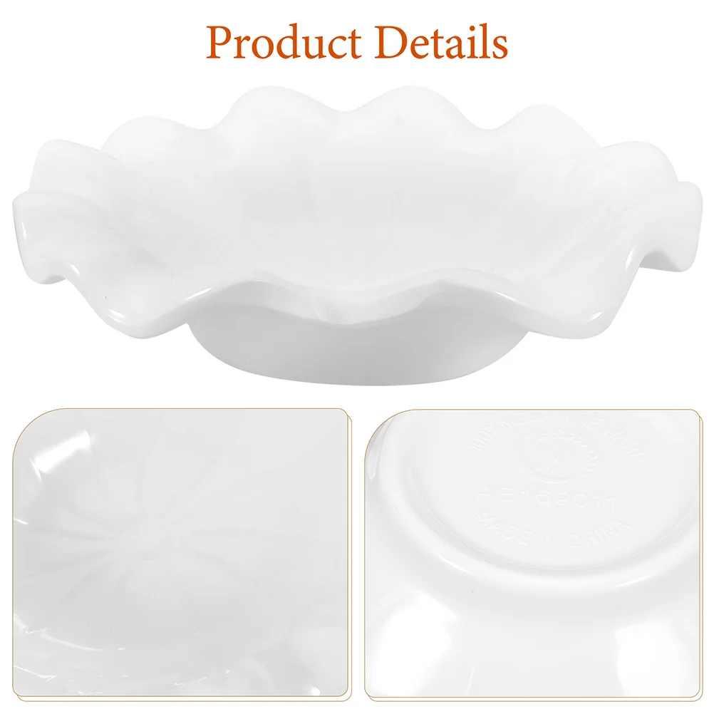 

2Pcs Lightweight Melamine Food Plate Flower Pattern Snack Serving Dish for Dinner Fruit Dessert Kitchen Use Food Plate