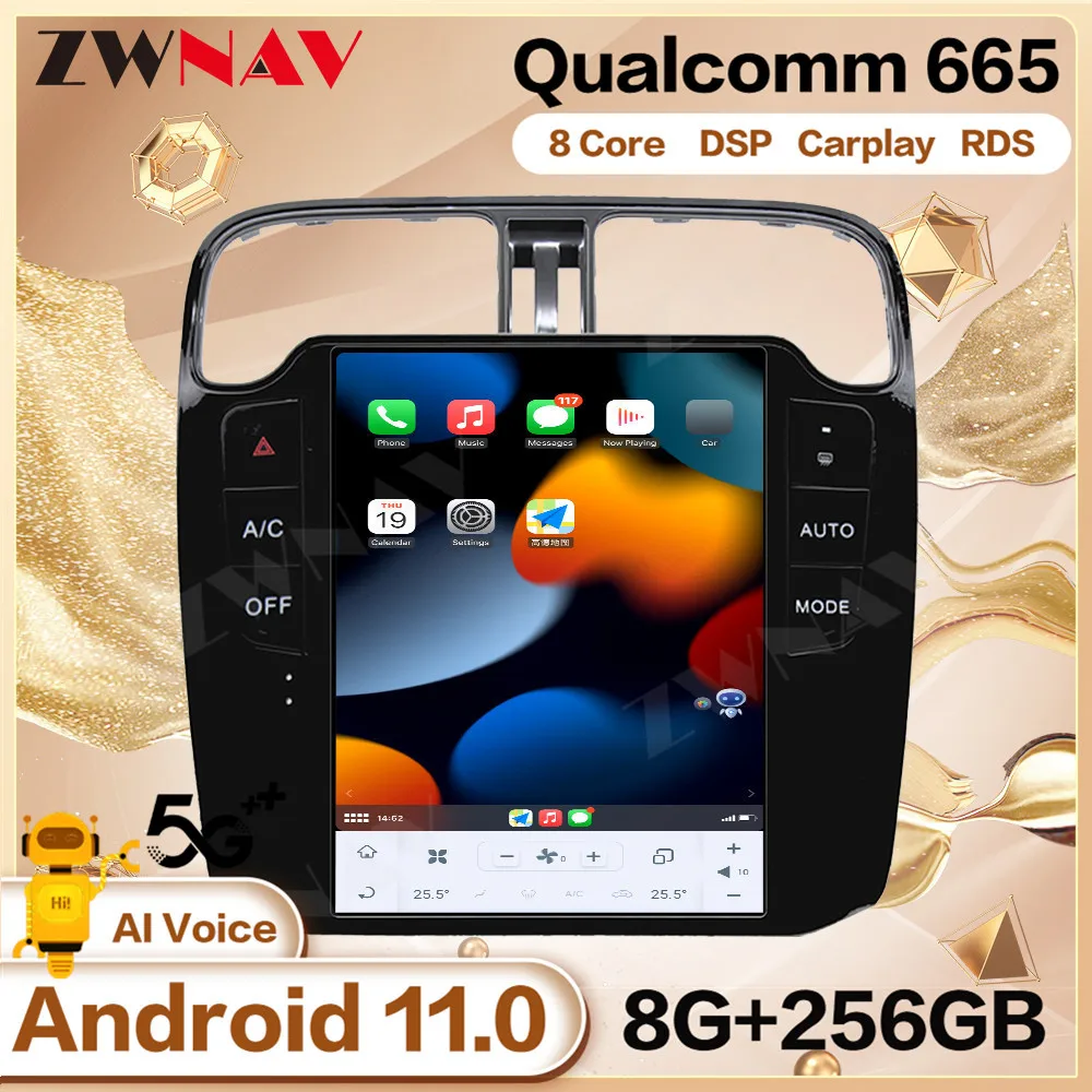 4+128G Tesa- Screen For VW Volkswagen Polo 2009 2010 212 2013 2014 2015 Android 9 Unit Multimedia Player GPS Audio Radio Stereo