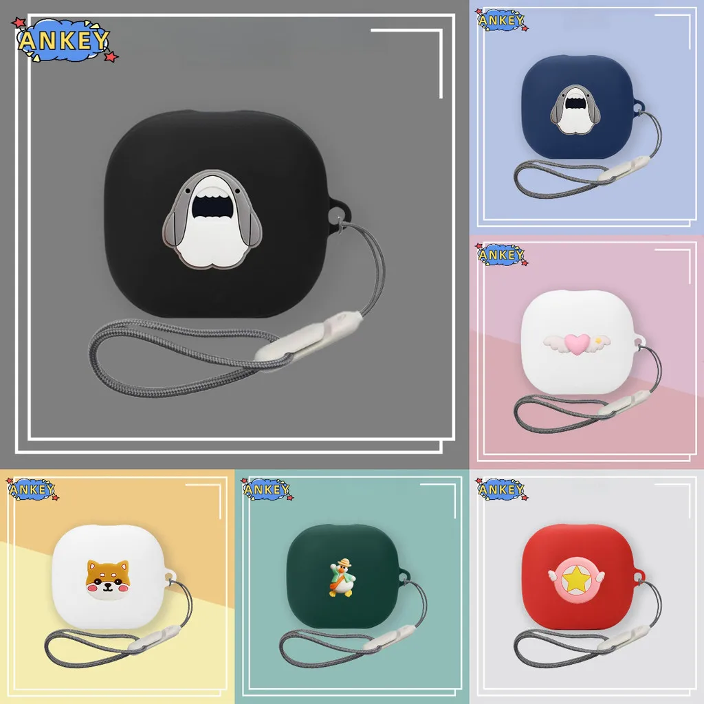 

Чехол для Edifier A6, силиконовый чехол с открытым ухом, черная луна, акула, мягкий защитный чехол для наушников, кожа для гарнитуры с крючком