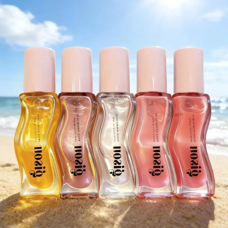 Bálsamo Labial Hidratante Multicolor Gisou, Aceite Labial de Miel y Sandía, Cuidado de Labios, Efecto Voluminizador, Exfoliante y Brillante