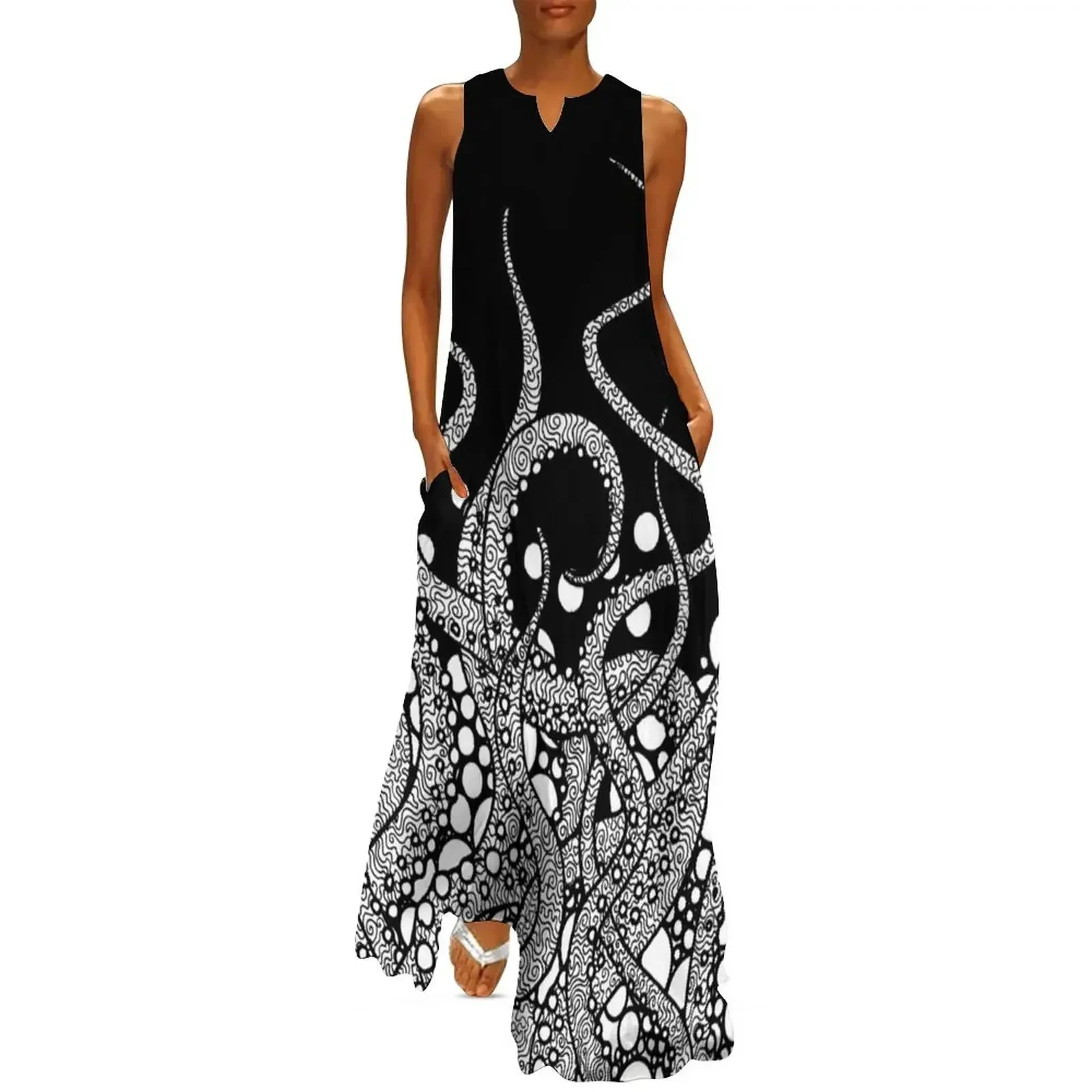 

Tentacles Long Dress women's clothing korea stylish elegant women's sets Summer women's clothing long dress Dress