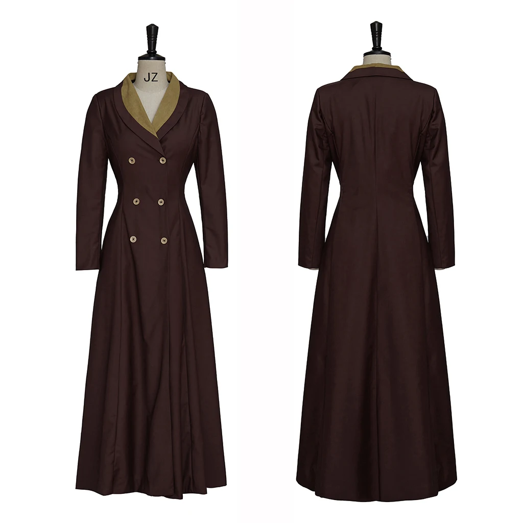 

Enola Holmes Cosplay Victorian Steampunk Long Jacket Sher Cosplay Holmes Inspired 19th Century Coat Trench Coat