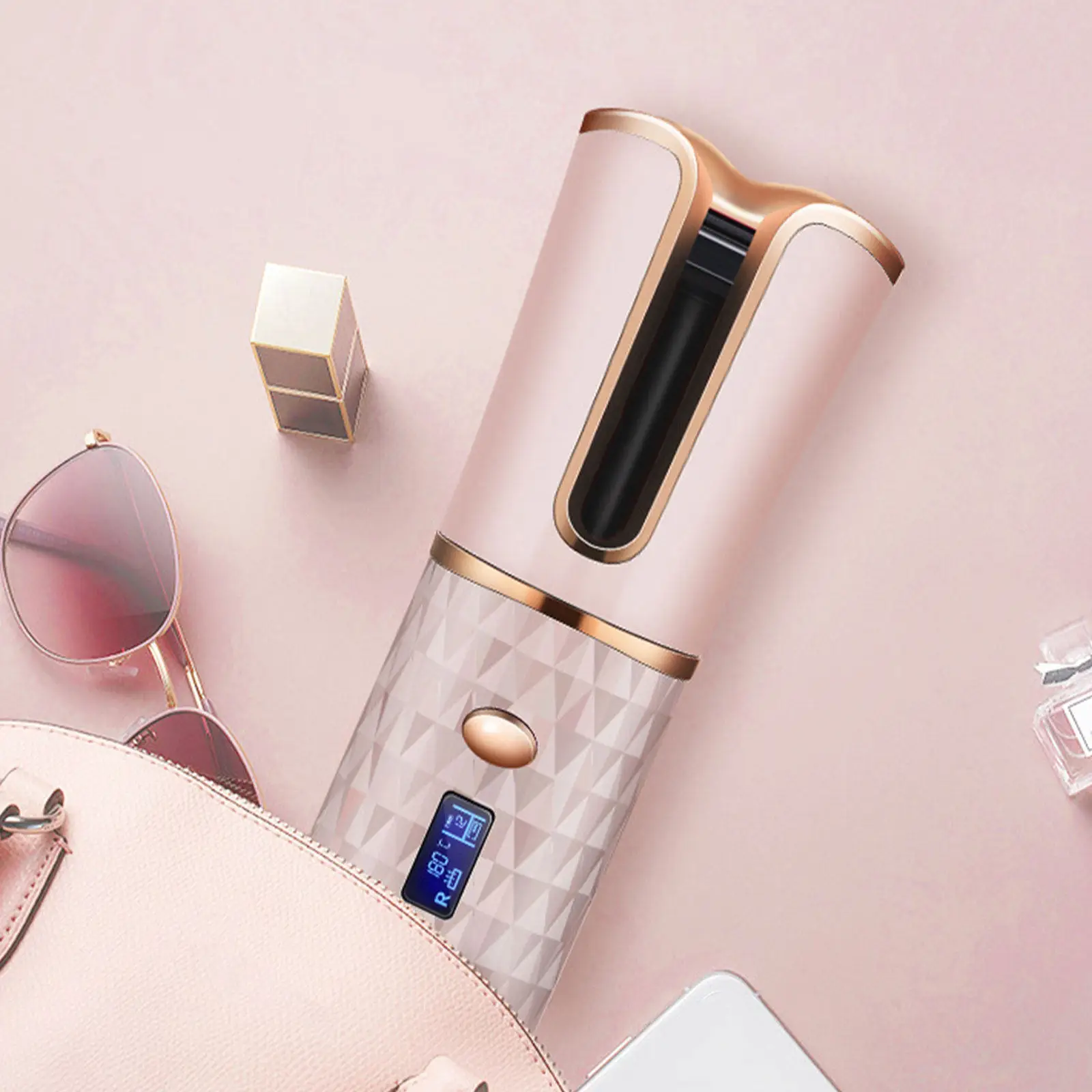 

1Pcs Automatic Hair Curler Adjustable Temperature Cordless USB Rechargeable Hair Curling Styling Tool Household Salon Hairstyle