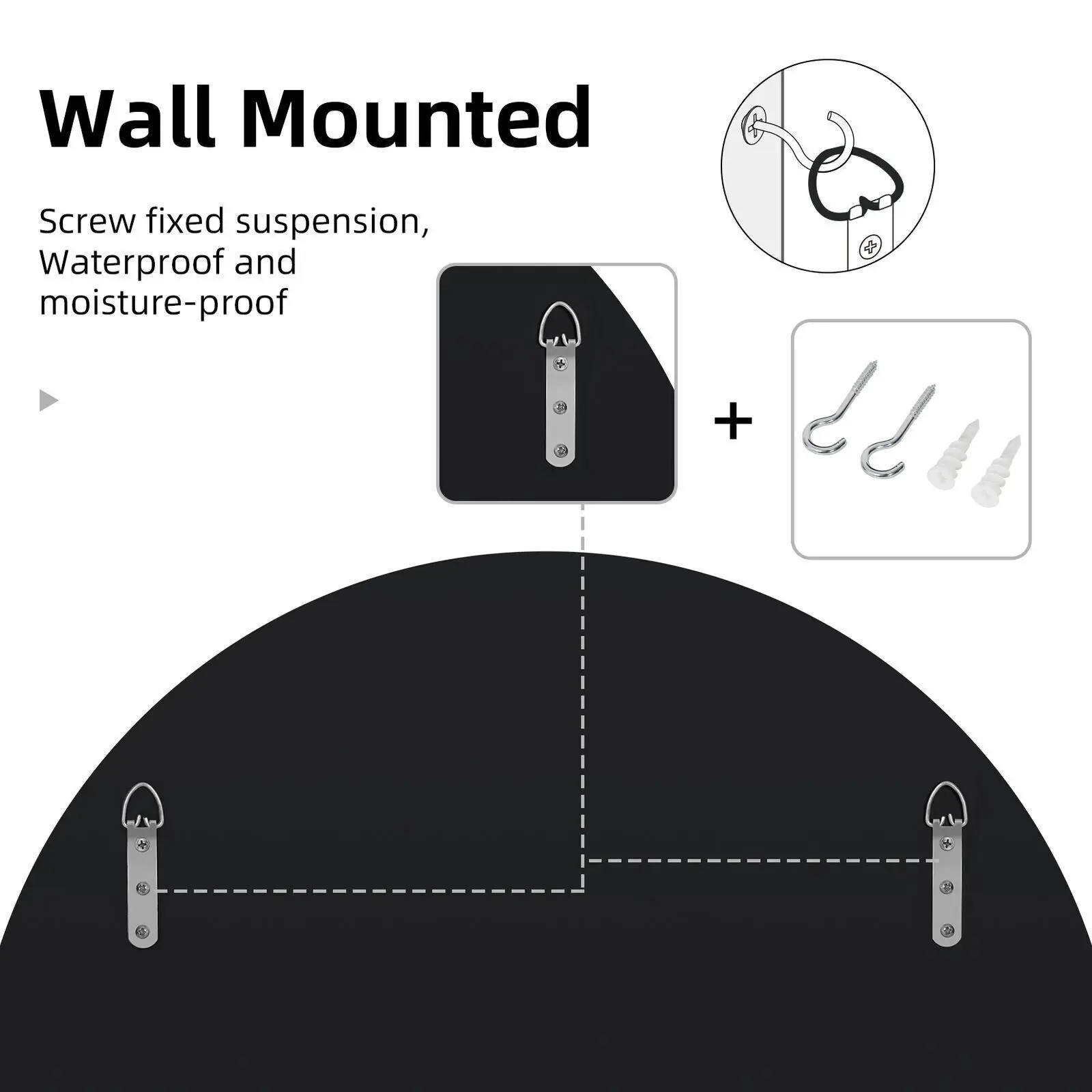 Wall Accent Mirror XL Enthusiasm Decor Mirror 60/80cm Round for Entrance Hallway Bathroom