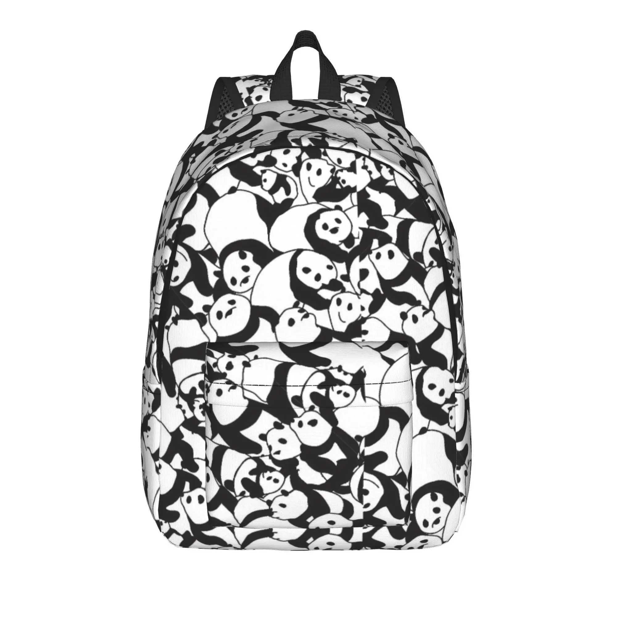 Panda And Bamboo Backpack Student Unisex  Durable Backpacks Polyester Stylish School Bags Camping Colorful Rucksack