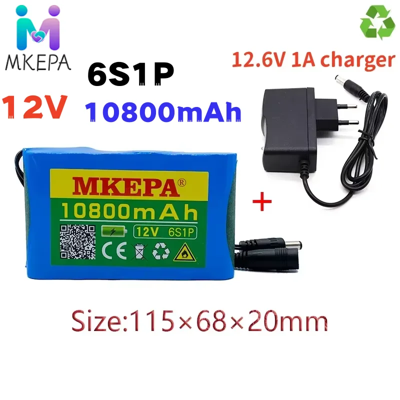 

100% original 12V battery pack 10.8Ah 18650 Rechargeable Lithium Ion battery pack capacity DC 12V 10800mAh CCTV Cam Monitor