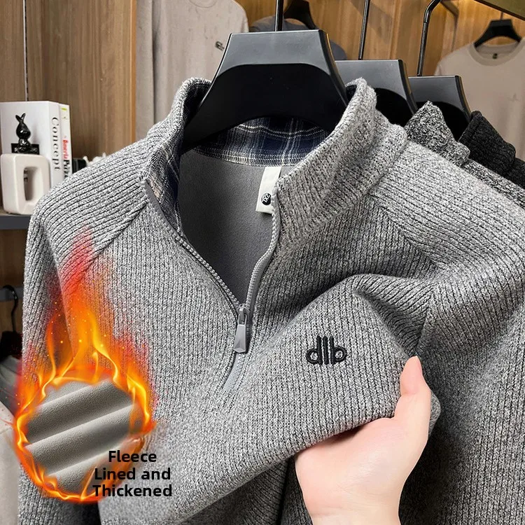 

Мужская толстовка с капюшоном на подкладке Fce Thiened Long Sve на молнии Ne, теплый топ, повседневная одежда, смесь хлопка из полиэстера, Busin Casual Sle