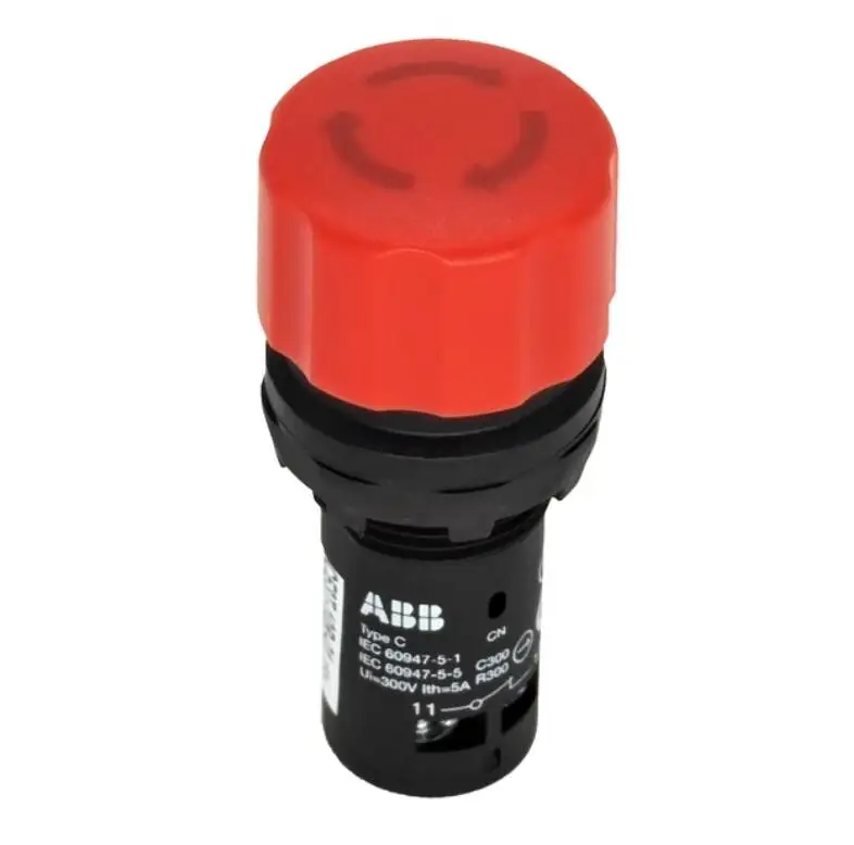 Véritable CE3T-10R-11 interrupteur à bouton-poussoir d'arrêt d'urgence autobloquant réinitialisation rotative 22mm courant 5A CE3T-10R-01 CE3T-10R-02