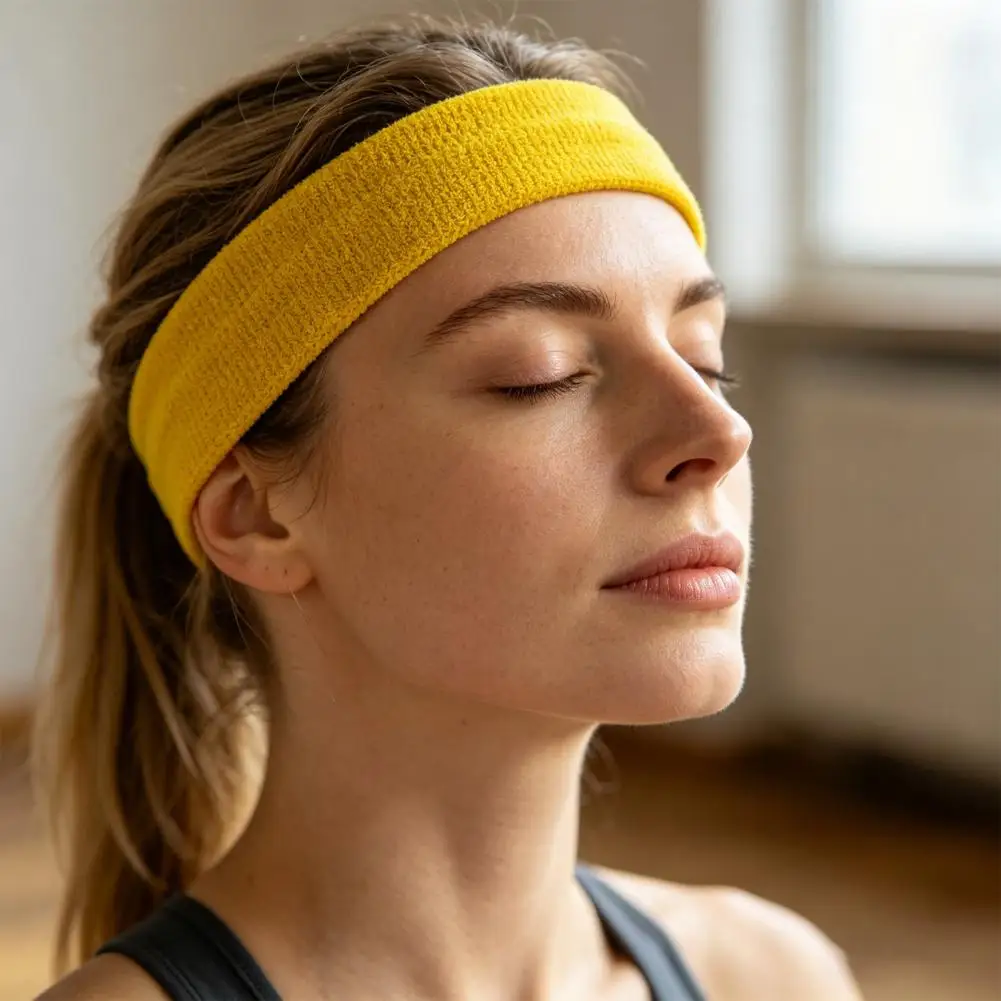 Feuchtigkeitsableitendes Stirnband, Sport-Stirnband, Sport-Schweißband für Männer und Frauen, feuchtigkeitsableitendes Sport-Stirnband, atmungsaktiv für Yoga