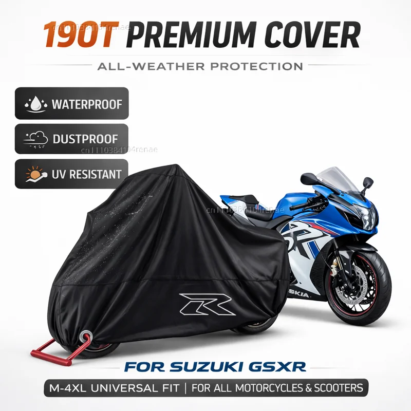 

Чехол для мотоцикла Suzuki GSXR 600 750 1000 GSX-R 600 750 1000 125 150 1998-2023, водонепроницаемый, пылезащитный, с защитой от ультрафиолета, всесезонный