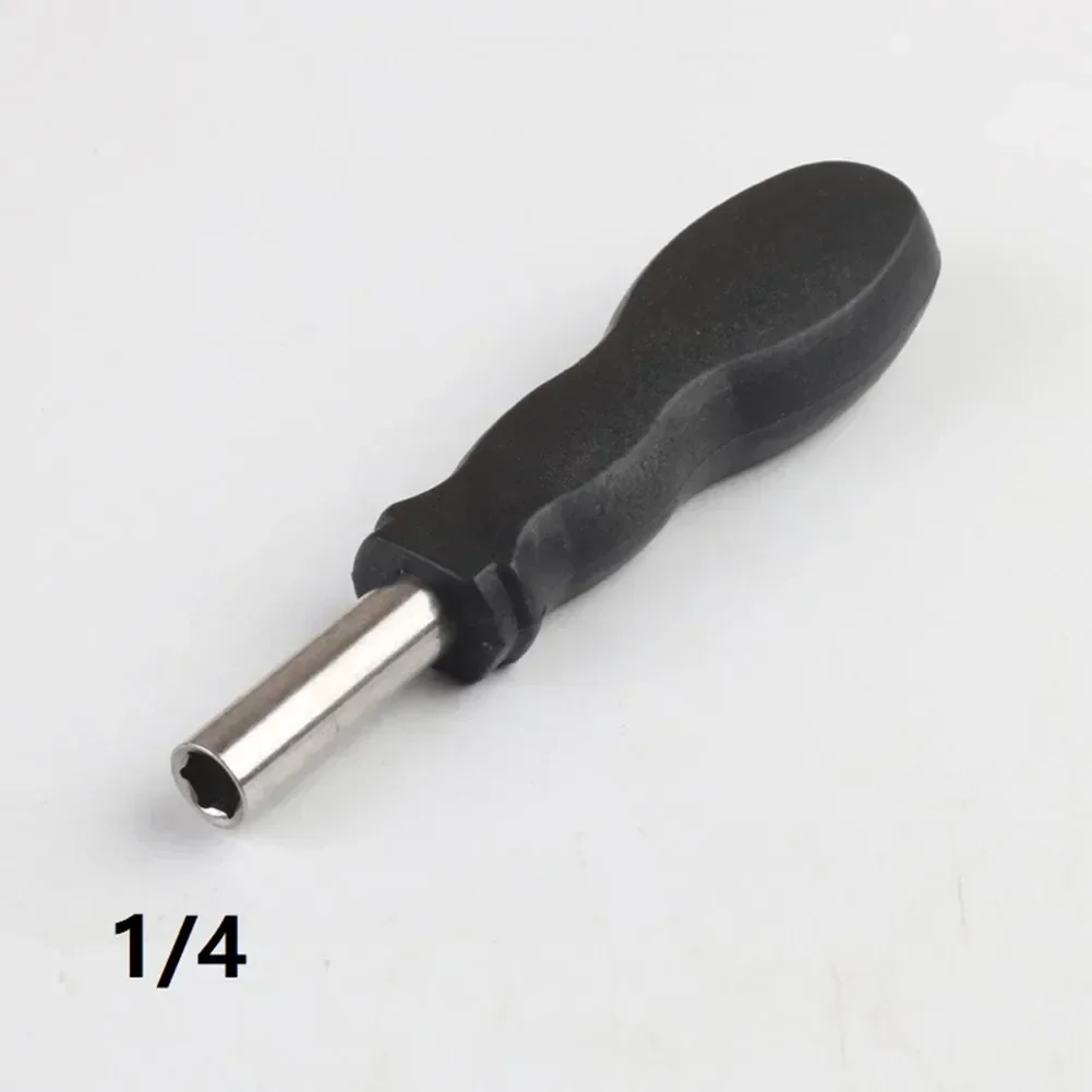 1pc 1/4'' Hex Screwdriver Handle Soft Grip Rubber 6.35mm Magnetic Screwdriver Bits Extension Handle For Multifunction Tools