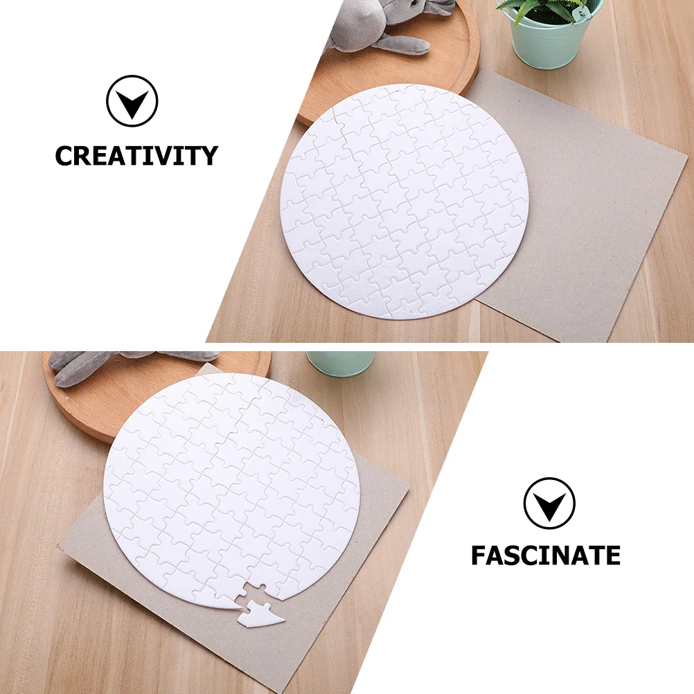 4 pièces Puzzles par Sublimation vierges transfert de chaleur bricolage Puzzle pour enfants adultes artisanat blanc jeu éducatif Puzzle par Sublimation