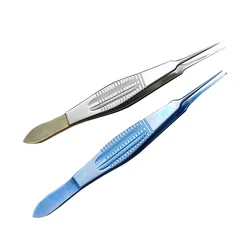 10.5cm Titanium/Stainless Steel Teethed Forceps Tweezer Ophthalmic Clamp Dental Instrument Forceps