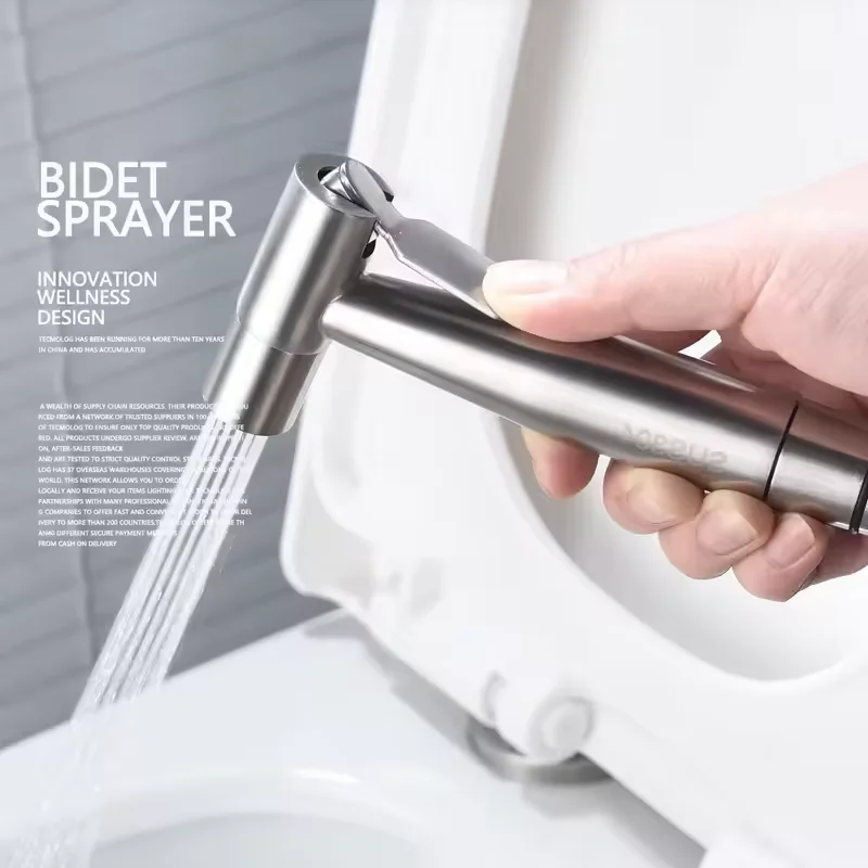 

Booster Spray Gun Stainless Steel Toilet Spray Gun Flushing Hanging Seat Set Bathroom Booster Spray Gun Women's Washing Machine