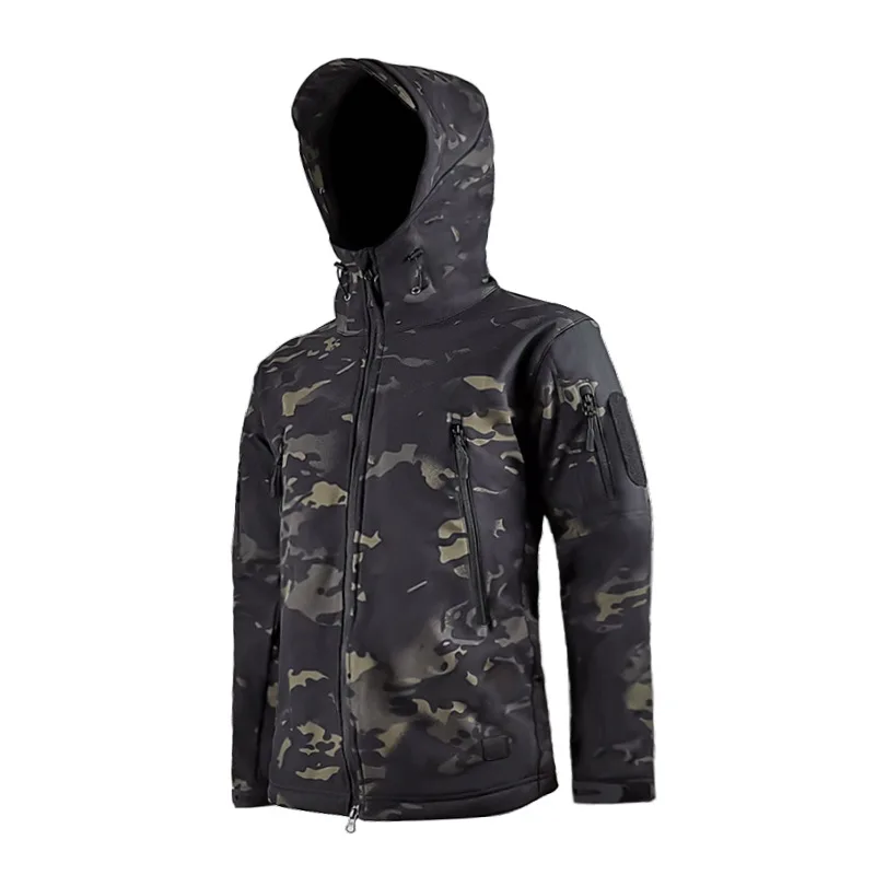 

5XL 6XL Winter Fleece Jacket Men Soft Shell Tactical Waterproof Army Camouflage Coat Airsoft Clothing Multicam Windbreakersles