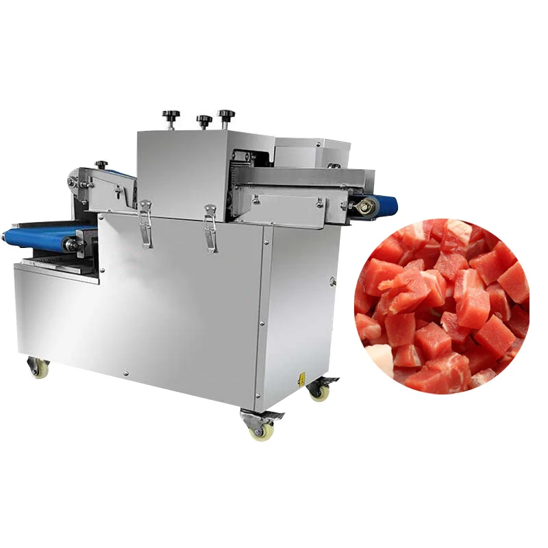 

Commercial Meat Dicing Machine Conveyor Belt Conveying Pork Beef Dicing Catting Machine Meat Slicer