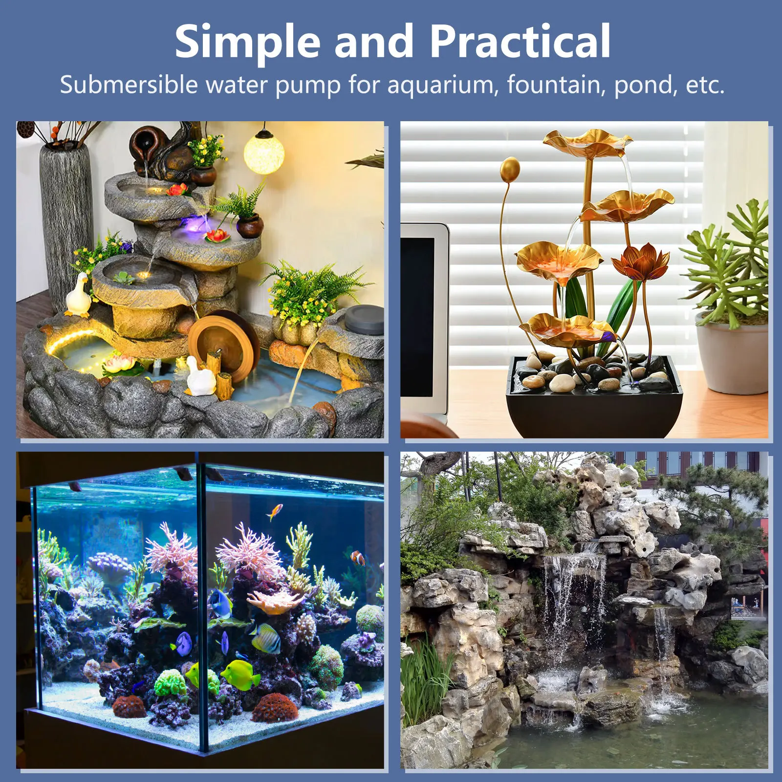 

-12V 5W Solar Adjustable Flow Aquarium Submersible Water Pump Black Fish Tank Fountain Pond Hydroponic Water Pump