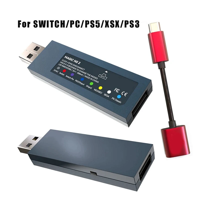 Magia-Adaptador USB NS 2 para controlador, vara de luta para PC NS Switch, NEOGEO MINI, PS5, PS4, One S