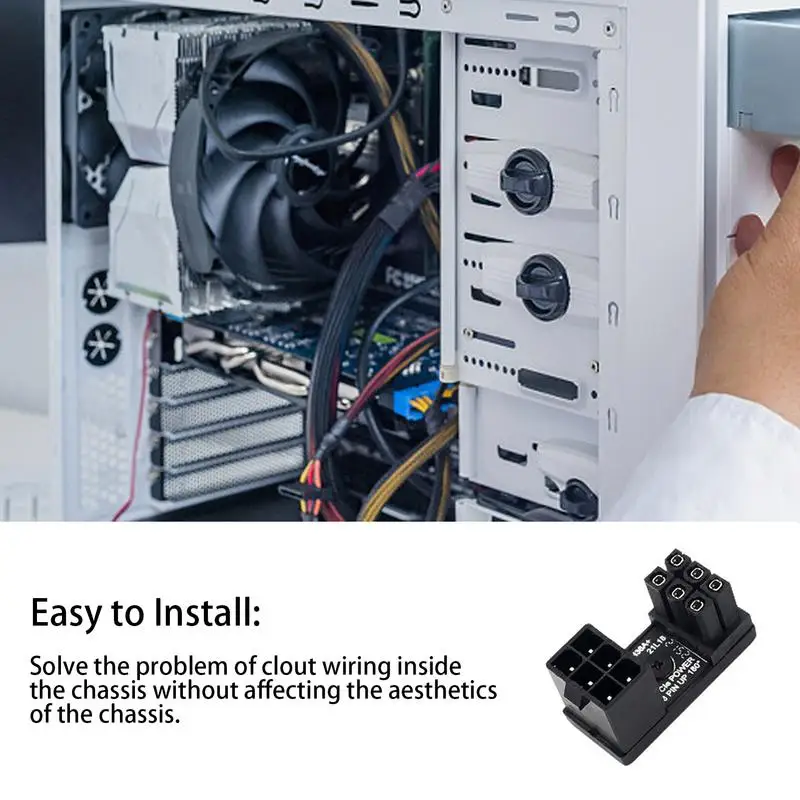 Grafische Kaart 8-Pins Connector 6/8 Pin Power Adapter Connector 180 Graden Haakse Adapter Stuurconnector Bord Gpu Adapter Voor