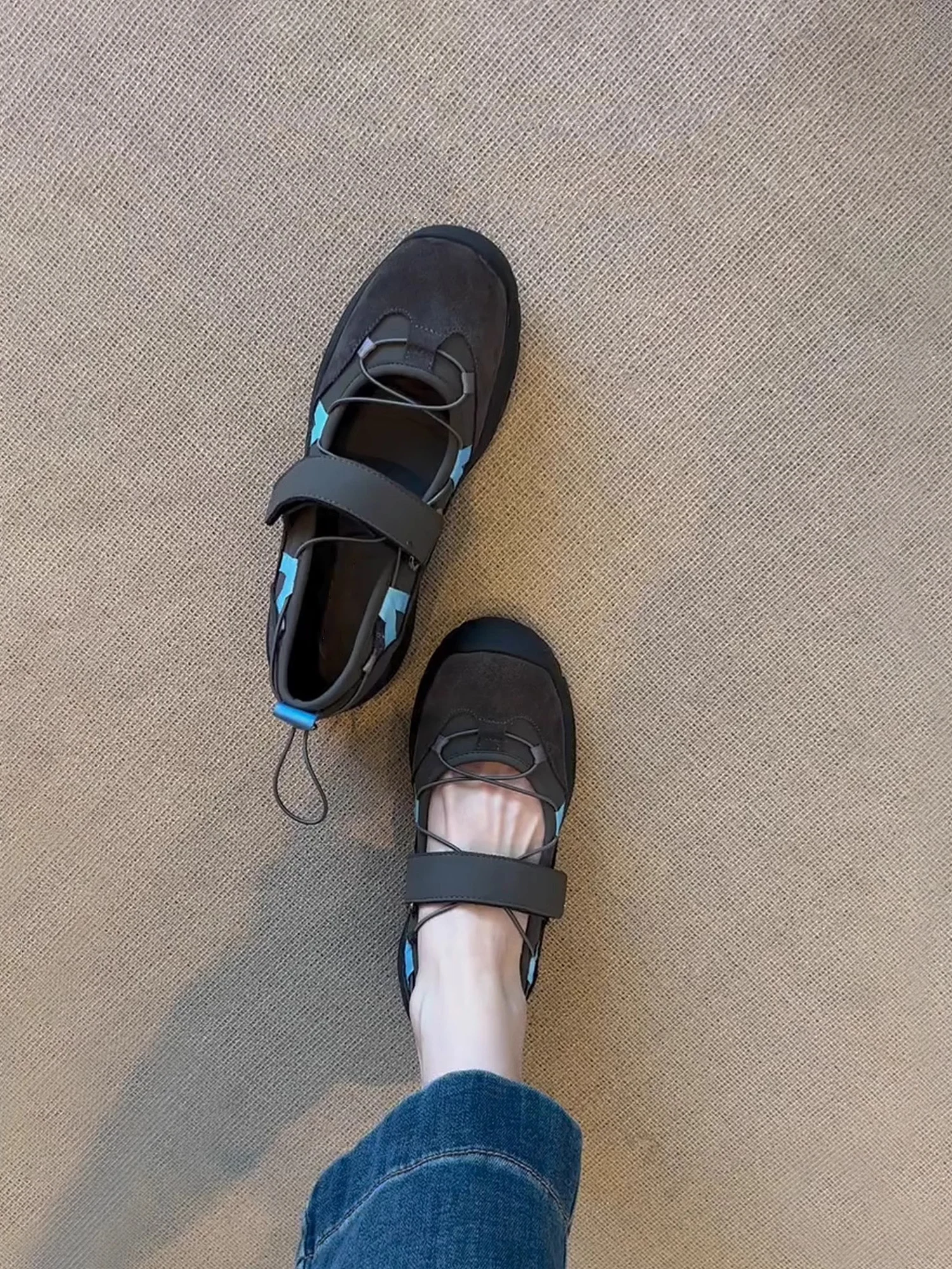 

Versatile Genuine Leather Mary Jane Women's oes Summer 2025 New Single Ballet Flat Thi Bot Casual Sport Retro Sle