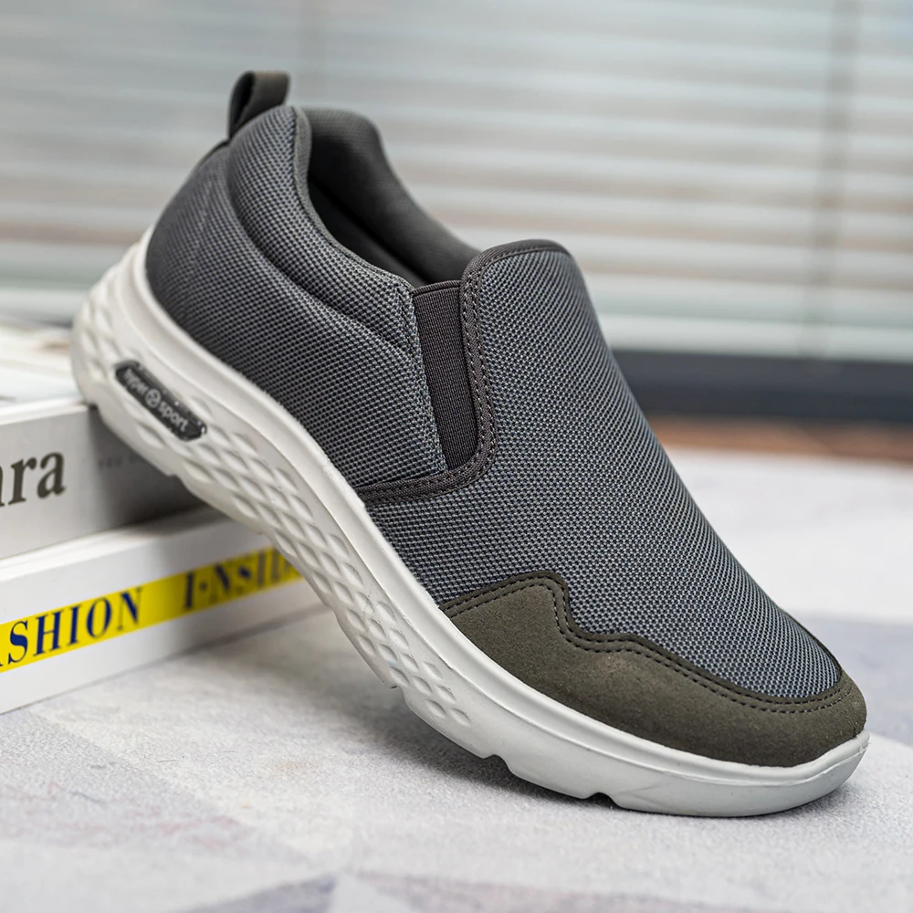 Baskets à Semelle Souple pour Homme, Chaussures de Tennis Confortables, Respirantes, à Enfiler, de Printemps, 40-45, Nouvelle Collection